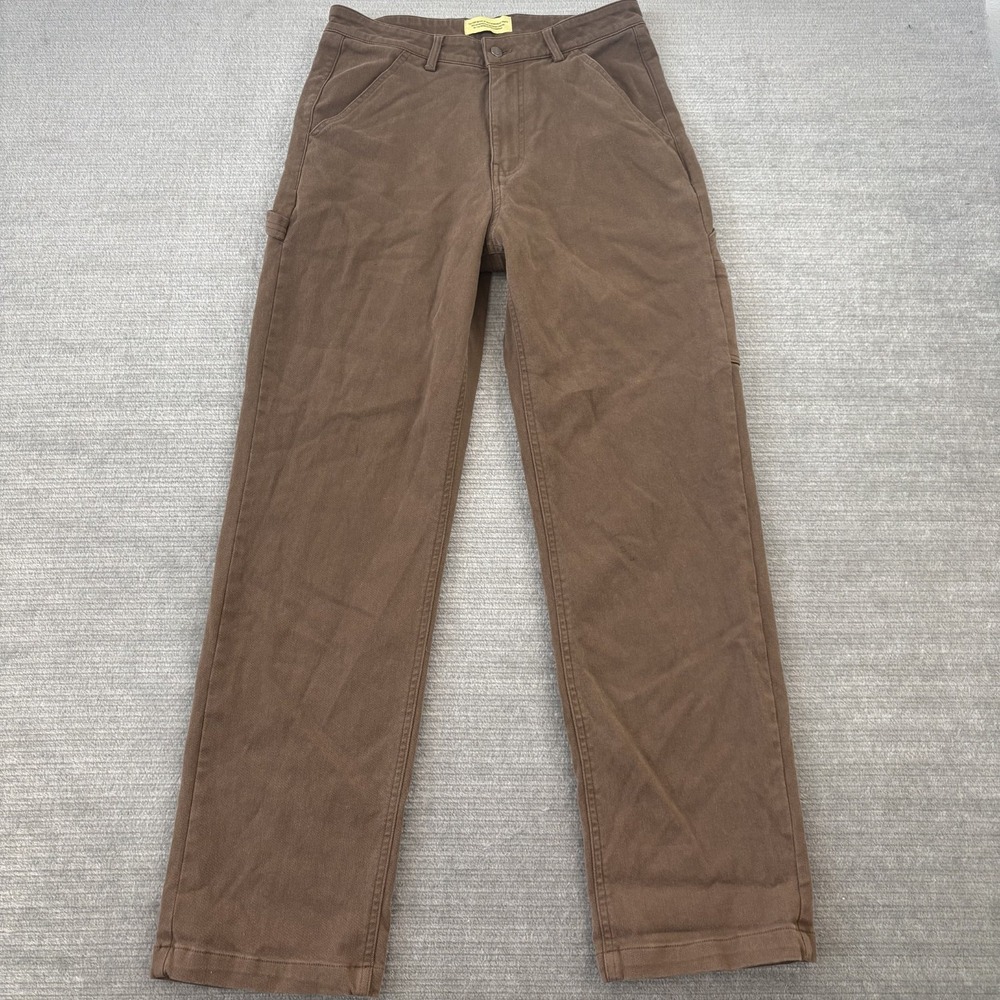 Duvin‎ Anti Workwear Pants Mens 28x30 Khaki Canvas Carpenter Straight Leg Casual